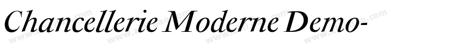 Chancellerie Moderne Demo字体转换